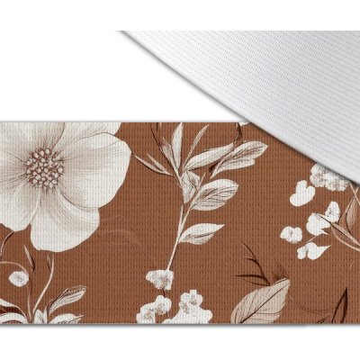 Takoy Guma s potiskem 5cm bílé květiny Via na mocha mousse – Zboží Mobilmania