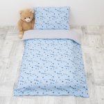 Esito povlečení Teddy Bears z Jersey modré 100 x 135 , 60 x 40 cm – Zboží Mobilmania