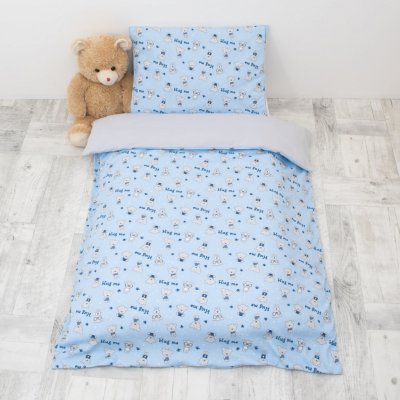 Esito povlečení Teddy Bears z Jersey modré 100 x 135 , 60 x 40 cm – Zbozi.Blesk.cz