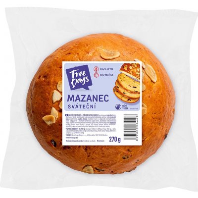 FREE DAYS Sváteční mazanec bez lepku 280 g – Zboží Dáma