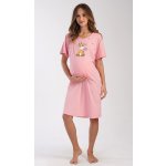 Dámská noční košile mateřská Malá žirafa světle lososová – Zboží Dáma