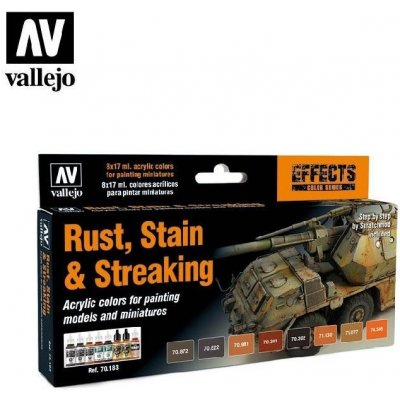 Vallejo Model Color Set 70183 Rust, Stain and Streaking by Scratchmod 8x17 ml – Zbozi.Blesk.cz