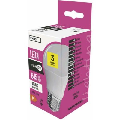 Emos LED žárovka Classic A60 8W E27 Neutrální bílá – Hledejceny.cz