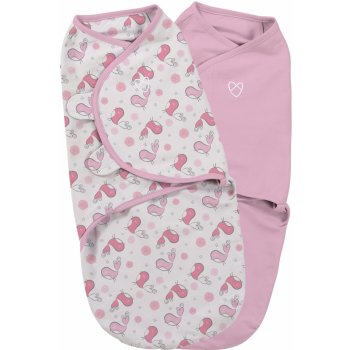 Summer Infant SwaddleMe zavinovačka 2ks růžová ptáčci