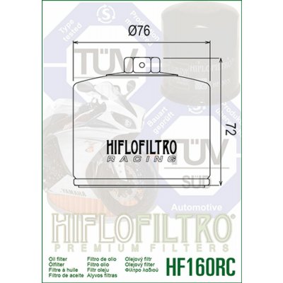 Hiflofiltro Olejový filtr HF160RC – Sleviste.cz