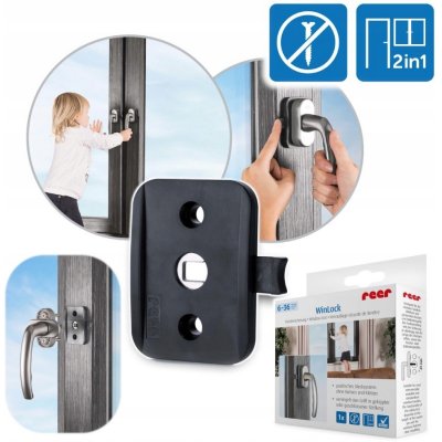 Reer Zámek na okna a balkónové dveře antracitová – Zboží Dáma