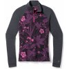 Dámské sportovní tričko Smartwool W CLASSIC THERMALERINO BL 1/4 ZIP B purple iris floral