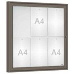 PROCITY Venkovní vitrína Classique, 6 x A4, plexi, šedá PRO – Zboží Živě