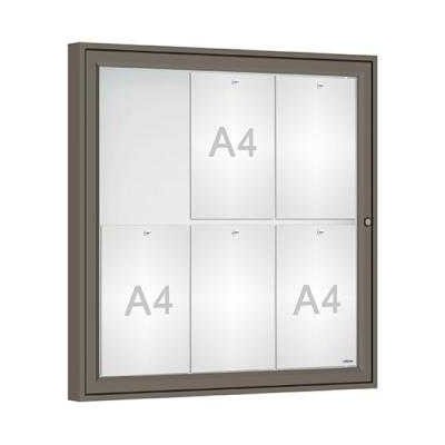 PROCITY Venkovní vitrína Classique, 6 x A4, plexi, šedá PRO – Zboží Živě