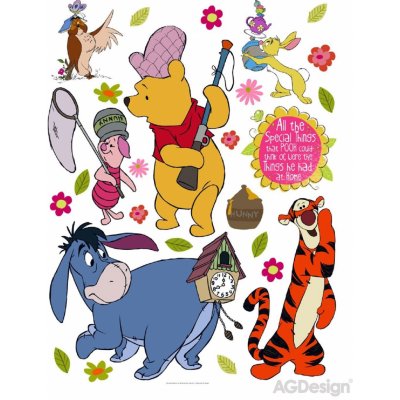 AG Design DK 881 Samolepka na zeď Disney medvídek Pú special rozměry 65 x 85 cm – Zbozi.Blesk.cz