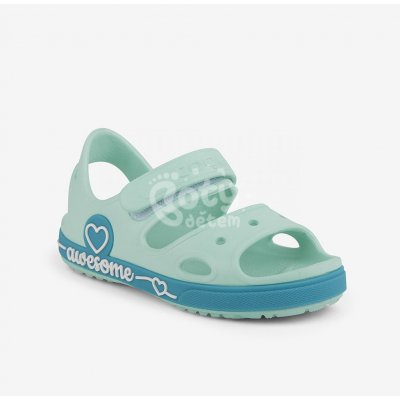 Coqui dětské sandály Yogi Lt. mint & Turquoise zelená – Zboží Mobilmania
