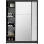 DobreSny DENVE 160 x 218 x 60,3 cm bílá/šedá se zrcadlem – Hledejceny.cz