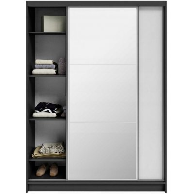 DobreSny DENVE 160 x 218 x 60,3 cm bílá/šedá se zrcadlem – Hledejceny.cz