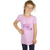 Dětské tričko Anyface tunika s krátkým rukávem love Světle růžová