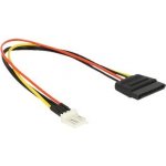 Delock napájecí kabel SATA 15 pin samec > 4 pin floppy samec 24 cm - 83877 – Hledejceny.cz