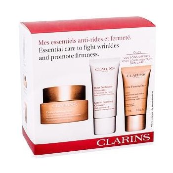 Clarins Extra Firming denní krém Extra-Firming 50 ml + noční krém Extra-Firming 15 ml + čisticí pěna Gentle Foaming Cleanser 30 ml dárková sada