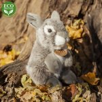 Eco-Friendly zajíc šedý sedící 20 cm – Sleviste.cz