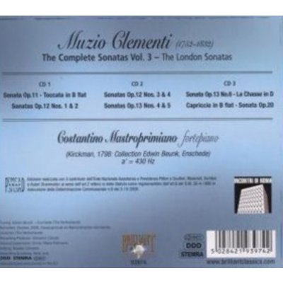 Clementi, Muzio - London Sonatas - Complete Sonatas Vol.3 CD