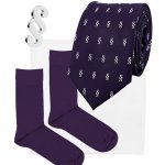 Bubibubi kravatová sada s paragrafy fialová – Zboží Dáma