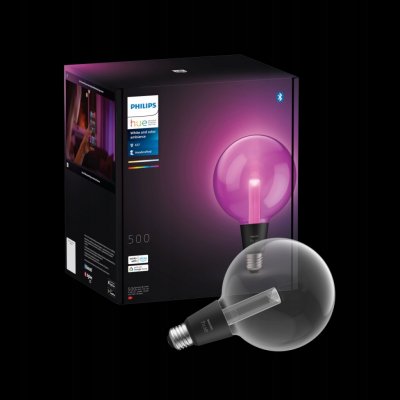 HUE Lightguide LED žárovka E27 G125 6,8W 500lm 2000-6500K RGB CRI80 IP20, stmívatelná – Zboží Živě