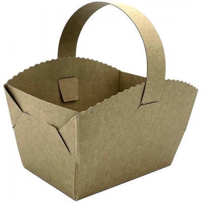 Odnosový košíček s ouškem KRAFT s tukovou bariérou, FSC Mix – Zboží Dáma