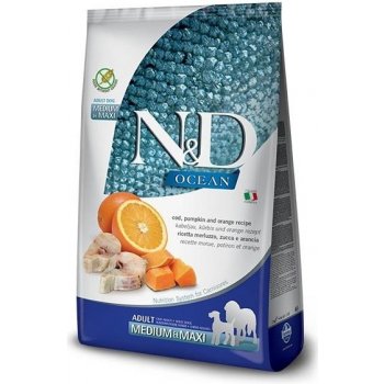 N&D Ocean Dog Adult Medium & Maxi Low Grain Codfish & Orange 12 kg