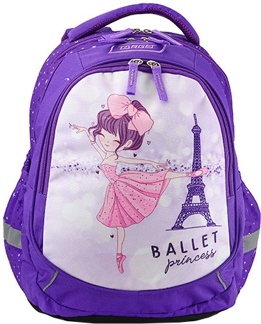 Target batoh fialová Ballet princess Eiffelova věž