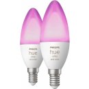 Philips Hue White and Color Ambiance Bluetooth LED žárovka E14 set 2ks 8719514356719 2x4W 2x470lm 2000-6500K RGB