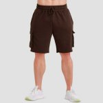 GymBeam Utility shorts Brown hnědá – Zboží Dáma