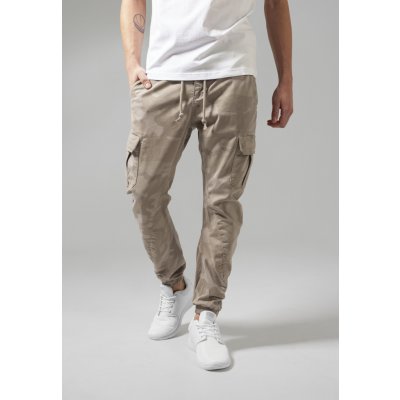 Urban Classics Pánské kalhoty Sand Camo bílá šedá hnědá kaki – Zboží Dáma