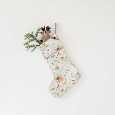 Linen Tales Látková vánoční punčocha Christmas Print Linen Tales – Hledejceny.cz