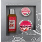 Saloos Masážní olej Bio wellness ekluzivní Granátové jablko 50 ml + Bio Karité balzám Granátové jablko 50 ml + Bio Karité balzám na rty 19 ml dárková sada – Zbozi.Blesk.cz