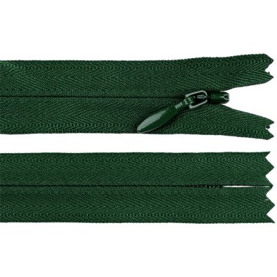 Spirálový zip skrytý YKK No 4 délka 50 cm, střední, 153 zelená tmavá – Hledejceny.cz