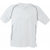 Pánské Tričko JAMES & NICHOLSON Pánské triko Team Shirt JN386 Bílá Černá