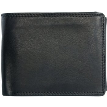 HMT Černá pánská kožená peněženka podélná