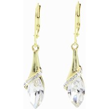 Jewelry by Bohemia náušnice krystal 105 Gold Crystal