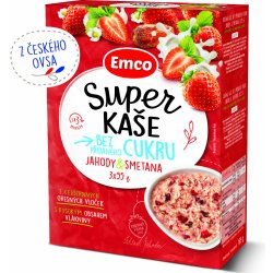 Emco Super kaše jahody & smetana 3 x 55 g