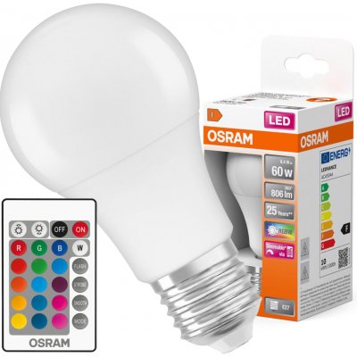 Osram LED žárovka Remote ve tvaru klasické žárovky E27 9 W teplá bílá 806 lm – Sleviste.cz