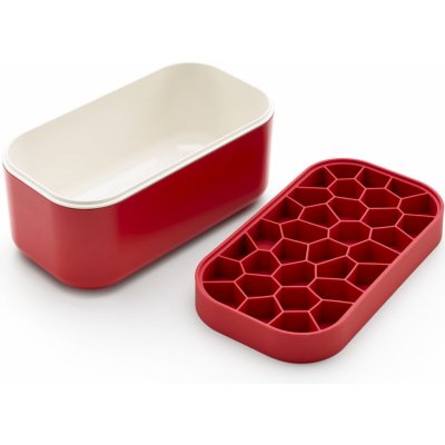 Nádoba a forma na led v jednom Lékué Ice Box | červená – Zboží Mobilmania
