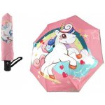 Deštník Jednorožec skládací vystřelovací růžový – Zboží Mobilmania