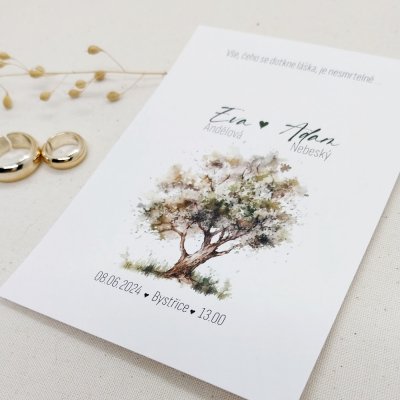 Svatební oznámení Kvetoucí strom 1 – Zboží Dáma