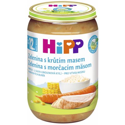 HiPP BIO Zelenina s krůtím masem 6 x 220 g – Zboží Mobilmania