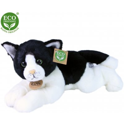 Eco-Friendly kočka bílo černá ležící 30 cm – Zboží Mobilmania