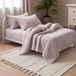 Prem Povlečení MUŠELÍN PREMIUM VIOLET ROSE jednobarevné starorůžové mušelín 140x200 70x90 – Sleviste.cz