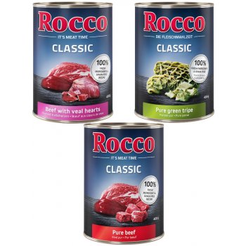 Rocco Classic Hovězí mix hovězí hovězí/telecí srdce hovězí/bachor 12 x 400 g