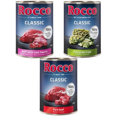Rocco Classic Hovězí mix hovězí hovězí/telecí srdce hovězí/bachor 12 x 400 g