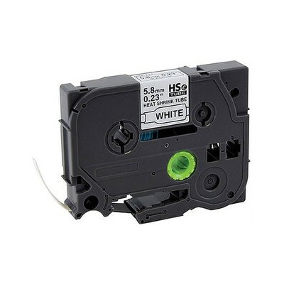Kompatibilní páska s Brother HSe-211, 5,8mm x 1,5m, černý tisk / bílý podklad – Zboží Živě