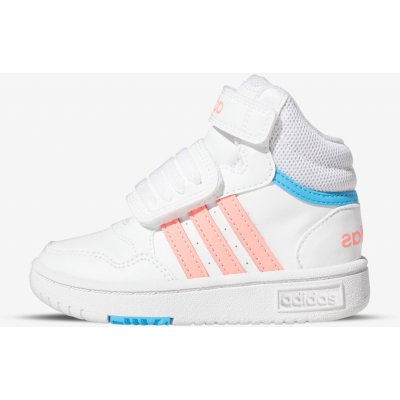 adidas hoops MID 3.0 AC bílá červená světle modrá – Zboží Dáma