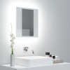 Koupelnový nábytek Nábytek XL LED koupelnová skříňka se zrcadlem lesklá bílá 40x12x45cm akryl