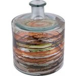 Váza MYSTERY, pr.20,5x26cm|5L, čirá/hnědá-pruhy|Vidrios San Miguel|Recycled Glass – Hledejceny.cz